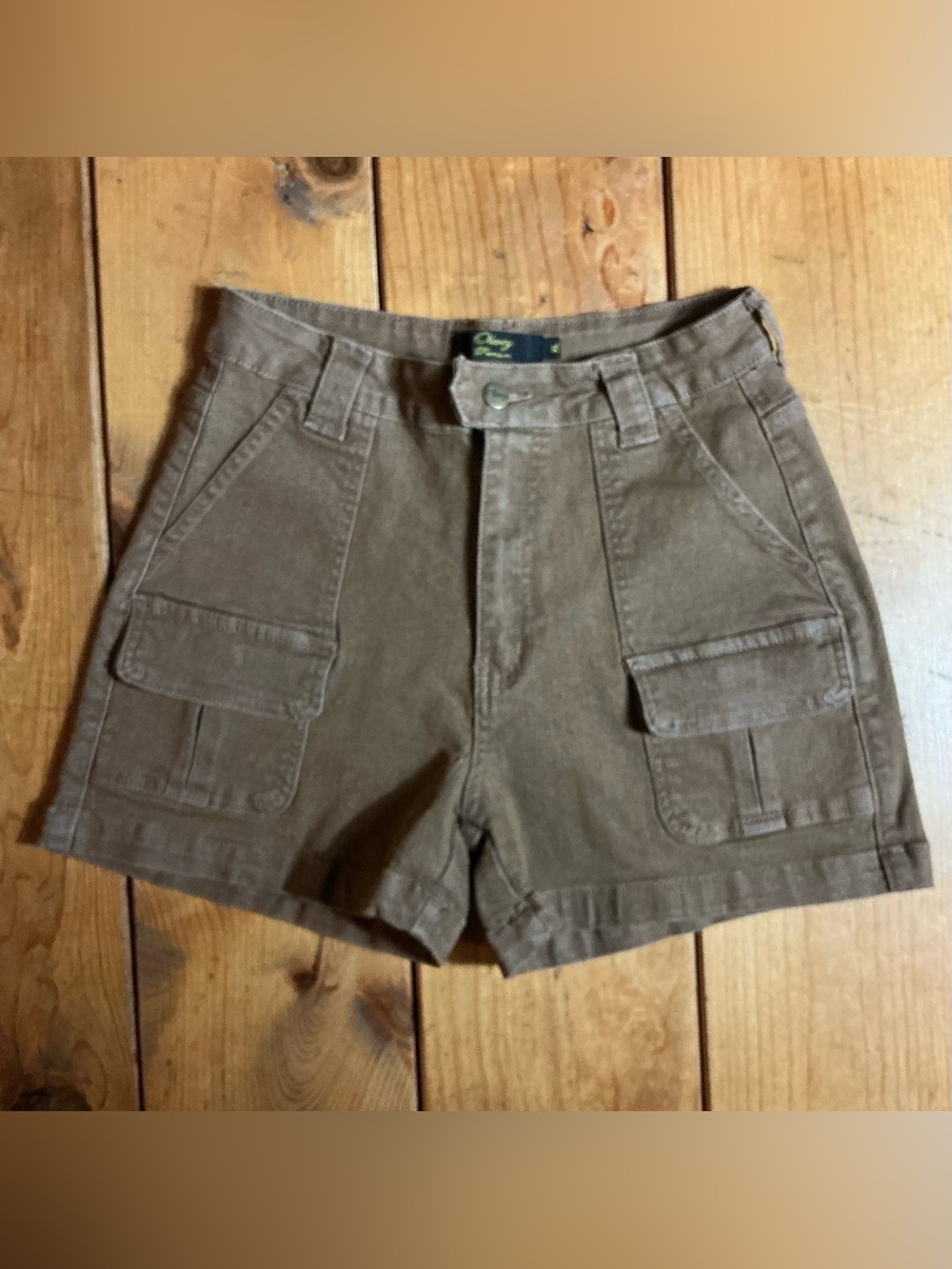 Women's Brown Cargo High waisted Shorts
